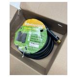 Beitopamz Garden Hose 25 ft x 5/8 in Heavy Duty Water Hose, Flexible and Durable, Lightweight Rubber Hybrid Hose, Leak-Free Connections, Male to Female 3/4' Brass Fittings for Patio, Lawn, Black