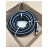 Beitopamz Garden Hose 25 ft x 5/8 in Heavy Duty Water Hose, Flexible and Durable, Lightweight Rubber Hybrid Hose, Leak-Free Connections, Male to Female 3/4' Brass Fittings for Patio, Lawn, Black