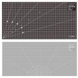 NEWBRAUG 24'   48' Large Self Healing Cutting Double Sided 5-Ply Mat, Big Cutting Board for Rotary Cutting, Quilting, Sewing, Craft, Fabric & Scrapbooking(Gray/Black)