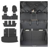 $126 Rongtaod Floor Mats Compatible with 2024 2025 2026 Toyota Grand Highlander Cargo Mat Cargo Liner Trunk Mat Back Seat Protector Grand Highlander Accessories (Trunk Mat with Backrest Mat+Floor Mats