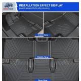 $126 Rongtaod Floor Mats Compatible with 2024 2025 2026 Toyota Grand Highlander Cargo Mat Cargo Liner Trunk Mat Back Seat Protector Grand Highlander Accessories (Trunk Mat with Backrest Mat+Floor Mats