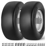 RONPOW 13x5.00-6 Flat Free Lawn Mower Tire and Wheel, 13x5x6 Solid Front Tires for Zero Turn Mower, 500Lbs Load, 3/4', 5/8' and 1/2' Bearings, 4.33'-6.73' Hub for Residential Commercial, 2Pack Gray