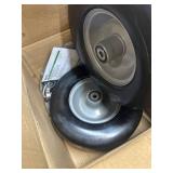 RONPOW 13x5.00-6 Flat Free Lawn Mower Tire and Wheel, 13x5x6 Solid Front Tires for Zero Turn Mower, 500Lbs Load, 3/4', 5/8' and 1/2' Bearings, 4.33'-6.73' Hub for Residential Commercial, 2Pack Gray