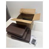 HOOBRO Bar Chairs, Set of 2 Counter Height Saddle Stools with Curved Surface, 24.8 Inches, 2.4' Thick Upholstery, for Kitchen and Dining Room, Brown and Black BC10BY01