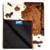 Paw Brands PupProtector Waterproof Dog Blanket - Brown cowhide, Original (60'L x 50'W)