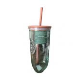 4 PACK!! Starbucks 2024 Terracotta Brown Recycled Triangle Glass Cold Cup Limited Edition