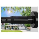 Tension Curtain Rod 40-126.5IN(3.33-10.54Ft) One-Click Fast Extension Rod Easy to Install Black Long Outdoor Curtain Rods No Drilling Never Rust for Window or Shower Patio Diameter 1.26 Inches