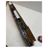 Tension Curtain Rod 40-126.5IN(3.33-10.54Ft) One-Click Fast Extension Rod Easy to Install Black Long Outdoor Curtain Rods No Drilling Never Rust for Window or Shower Patio Diameter 1.26 Inches