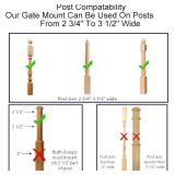 Safety Innovations No Hole Stairway Baby Gate Mounting Kit - Fits Posts from 2 3/4 inches to 3 1/2 inches Wide with Square or Round Tops - No Adhesives On Or Screws in Your Posts, (1-Pack)