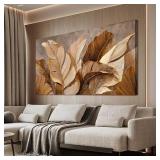 Canvas Wall Art Decor Wall Art Pictures for Living Room Large Botanical Wall Art paintings Artwork for Wall Decor Brown Modern Wall Art Decor Artwork for walls Bedroom Office Wall Decor 24' X 48'