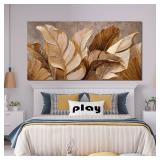 Canvas Wall Art Decor Wall Art Pictures for Living Room Large Botanical Wall Art paintings Artwork for Wall Decor Brown Modern Wall Art Decor Artwork for walls Bedroom Office Wall Decor 24' X 48'