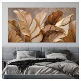 Canvas Wall Art Decor Wall Art Pictures for Living Room Large Botanical Wall Art paintings Artwork for Wall Decor Brown Modern Wall Art Decor Artwork for walls Bedroom Office Wall Decor 24' X 48'