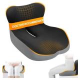 Allaboutsla Memory Foam Car Seat Cushion with Lumbar Support, L-Shaped Ergonomic Design for Long Driving, Pressure-Relief Comfort for Car, SUV, Semi Truck & Office Chair