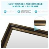 Retro Copper Effect Framed Wall Mirror, 22x30 Rectangle Mirror, Anti-desilvering Tempered Glass, Sustainable& Sturdy Frame, Farmhouse Mirror, Anti-Rust, 3min Fast Setup for Bathroom Living Room