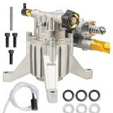 Hourleey 7/8' Shaft Vertical Pressure Washer Pump, 3400PSI 2.5GPM, Replacement Pump for Power Washer Kit, Compatible with Honda, Simpson, RYOBI, Briggs & Stratton, Subaru, Craftsman