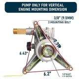 Hourleey 7/8' Shaft Vertical Pressure Washer Pump, 3400PSI 2.5GPM, Replacement Pump for Power Washer Kit, Compatible with Honda, Simpson, RYOBI, Briggs & Stratton, Subaru, Craftsman