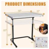 Doerpuz Puzzle Table 1500pcs,Adjustable Height and 90 up Angles Puzzle Board for Saving Storage Space,Aluminum Jigsaw Puzzle Tables for Adults with Drawers