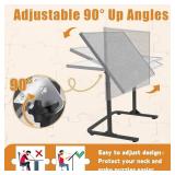 Doerpuz Puzzle Table 1500pcs,Adjustable Height and 90 up Angles Puzzle Board for Saving Storage Space,Aluminum Jigsaw Puzzle Tables for Adults with Drawers