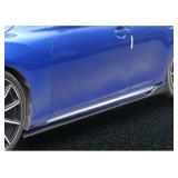 Universal Car Side Skirt Upgrade Three-Section 78.7' Car Rocker Panels Side Skirt Body Kit Extended Split Lip,2pcs,Black