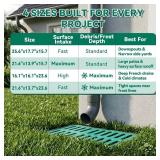 $126 25.6'x17.7'x15.7' FRP Catch Basin with Composite Grate and Debris Basket, Heavy Duty Yard Drainage Box for French Drain & Downspout, Large Surface Water Collection Box