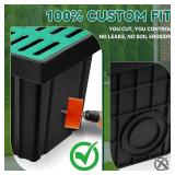 $126 25.6'x17.7'x15.7' FRP Catch Basin with Composite Grate and Debris Basket, Heavy Duty Yard Drainage Box for French Drain & Downspout, Large Surface Water Collection Box