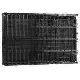 Amazon Basics Portable, Foldable Metal Wire Dog Crate with Removable Tray, Single Door, Divider Panel, Quick Setup, 30 x 19 x 21 in, Black