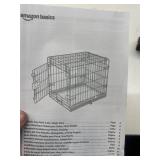 Amazon Basics Portable, Foldable Metal Wire Dog Crate with Removable Tray, Single Door, Divider Panel, Quick Setup, 30 x 19 x 21 in, Black