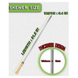 21.5 inch Long Flat Skewers for Kabobs (12 PCS),0.4' Wide 304 Stainless Steel Barbecue Kebab Skewers for Grilling with Wood Handle,Durable for BBQ Metal Kabob Skewer Sticks for Outdoor