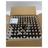 Bumobum 2 oz Dropper Bottle, Amber Glass Eye Dropper Bottles with Golden Top Cap for Essential Oils, 99 pack Tincture Bottle with Labels and Funnel