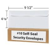 500 - Pack #10 Security Envelopes Self Seal Envelopes 4-1/8' x 9-1/2'