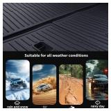 Cargo Mat with Backrest Protection for 2022-2026 Jeep Grand Cherokee,TPE All Weather Protection Cargo Liner with Velcro Rear Seats Backrest car Accessories-Black