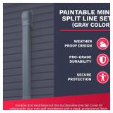 DuctlessAire Mini Split Line Set Cover Kit - Paintable Lineset Cover - Line Set Covers for Ductless Air Conditioner, Mini Split AC/Heating System, HVAC, Central AC Unit, Heat Pump (Gray, 3' x 7.5 ft)