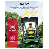 $120 KEMIMOTO Shade Canopy for Zero Turn Lawn Mower, High Visibility Left and Right Sunshades with UV Protection, Reduce Heat and Glare, Compatible with John Deere, Cub Cadet, Kubota, Troy-Bilt & Othe