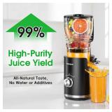 Juicer Machines, Cold Press Juicer with 5.8' Wide Feed Chute, 300W Slow Masticating Juicer for Whole Fruits & Vegetables, High Juice Yield, Easy to Clean, BPA Free Juice Extractor Machine