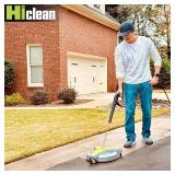 Hiclean 15' Pressure Washer Surface Cleaner with Wheels 3400 PSI Max, Surface Cleaner for Power Washer Attachment for Concrete, Patio, Sidewalk, and Driveways