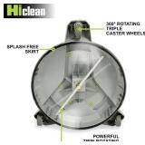 Hiclean 15' Pressure Washer Surface Cleaner with Wheels 3400 PSI Max, Surface Cleaner for Power Washer Attachment for Concrete, Patio, Sidewalk, and Driveways