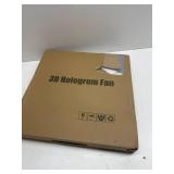 3D Hologram Fan Protective Cover, Clear Acrylic Safety Guard Case for 19.5 Straight 2-Blade Hologram Fan, Not for 4-Blade X-Shaped Fans, Fan Not Included