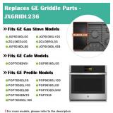 JXGRIDL236 Cast Iron Griddle Replacement for GE Gas Stove Top, JGP5036SLSS, PGP7036SLSS PGP9036SL1SS PGP7036SL1SS PGP9036SLSS, GE Cafe CGP70362NS1, 5 Burner Griddle Plate Flat Cooktop.