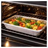 Heavy Duty Aluminum Foil Pans Full Size 21x13 Inch Shallow Disposable Roasting Pans   Steam Table Catering Trays, Chafing Dish Liners, Baking, Grilling, Reheating & Food Service Use (10)