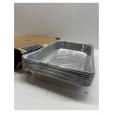 Heavy Duty Aluminum Foil Pans Full Size 21x13 Inch Shallow Disposable Roasting Pans   Steam Table Catering Trays, Chafing Dish Liners, Baking, Grilling, Reheating & Food Service Use (10)