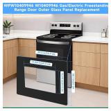 Upgraded WPW10409946 W10409946 Gas/Electric Freestanding Range Oven Stove Door Outer Glass Panel Replacement Compatible with Whirlpool Gas/Electric Range Oven Stove Parts 2210188 AP6021060 PS11754380