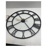 Vantic 32 Inch Large Wall Clock, Roman Numeral Metal Oversized Wall Clocks for Living Room Decor, Bedroom and Kitchen, Completely Silent, Non Ticking, Battery Operated