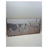 Framed Wall Art Artwork Decor Nature Canvas Painting ReedSeascape Wall Decor for Bedroom Living Room Decoration Home Kitchen Office 24' x 48'