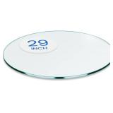Dulles Glass 29' Round Glass Table Top, 1/4' Thick Clear Tempered Replacement Glass, Flat Polished Edge for Coffee, Dining, Patio Tables & Furniture Protection