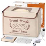 Folding Bread Proofing Box with 50-113  Temp Control & 48H Timer, Dough Proofer with Metal Rack, Humidor, Recipes, Ideal for Sourdough, Bread Baking, Pizza, Yogurt, Kombucha, Precise Control