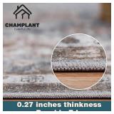 $139 CHAMPLANT Washable Area Rug 9'x12' Retro Boho Design Non-Shedding Easy Care Ideal for High Traffic Areas in Living Room Bedroom Office Coffee Table Kitchen Large Carpet