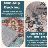$139 CHAMPLANT Washable Area Rug 9'x12' Retro Boho Design Non-Shedding Easy Care Ideal for High Traffic Areas in Living Room Bedroom Office Coffee Table Kitchen Large Carpet