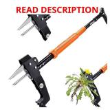 MORAIS Weed Puller Tool, Stand Up Weed Puller Heavy Duty Garden Tool with 4-Claw Steel Head, 39'-46' Retractable Handle & Easy-Eject Mechanism, Easily Remove Weeds Without Bending, or Kneeling