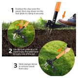 MORAIS Weed Puller Tool, Stand Up Weed Puller Heavy Duty Garden Tool with 4-Claw Steel Head, 39'-46' Retractable Handle & Easy-Eject Mechanism, Easily Remove Weeds Without Bending, or Kneeling