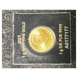 2023 CANADIAN MAPLE LEAF 1 GRAM .9999 FINE GOLD 2023 CANADIAN MAPLE LEAF 1 GRAM .9999 FINE GOLD